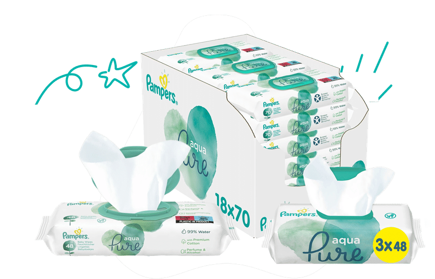 Pampers Aqua Pure billendoekjes aanbiedingen
